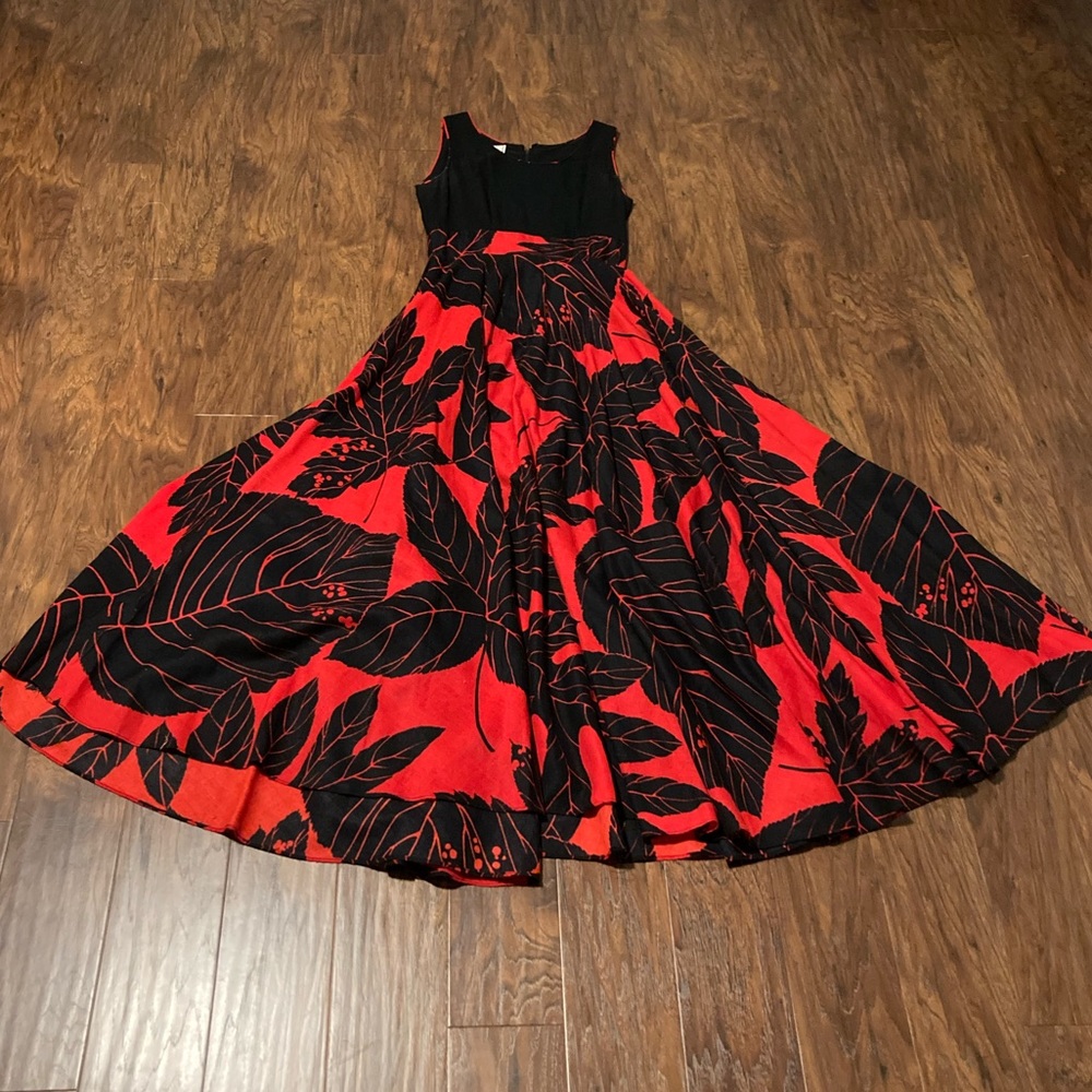 Vintage Flamenco Dress with Shawl Size Small